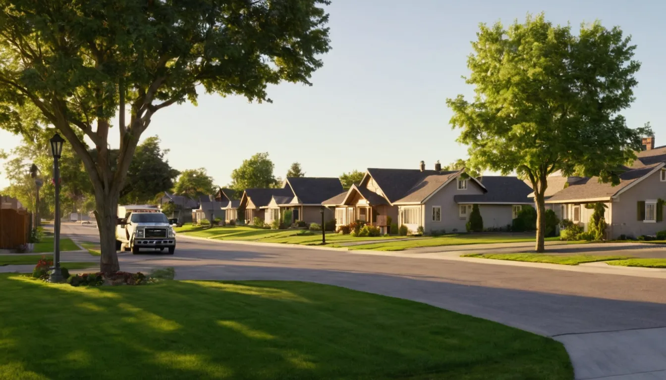 A quiet neighborhood in Kansas City with homes on lots that use septic systems
